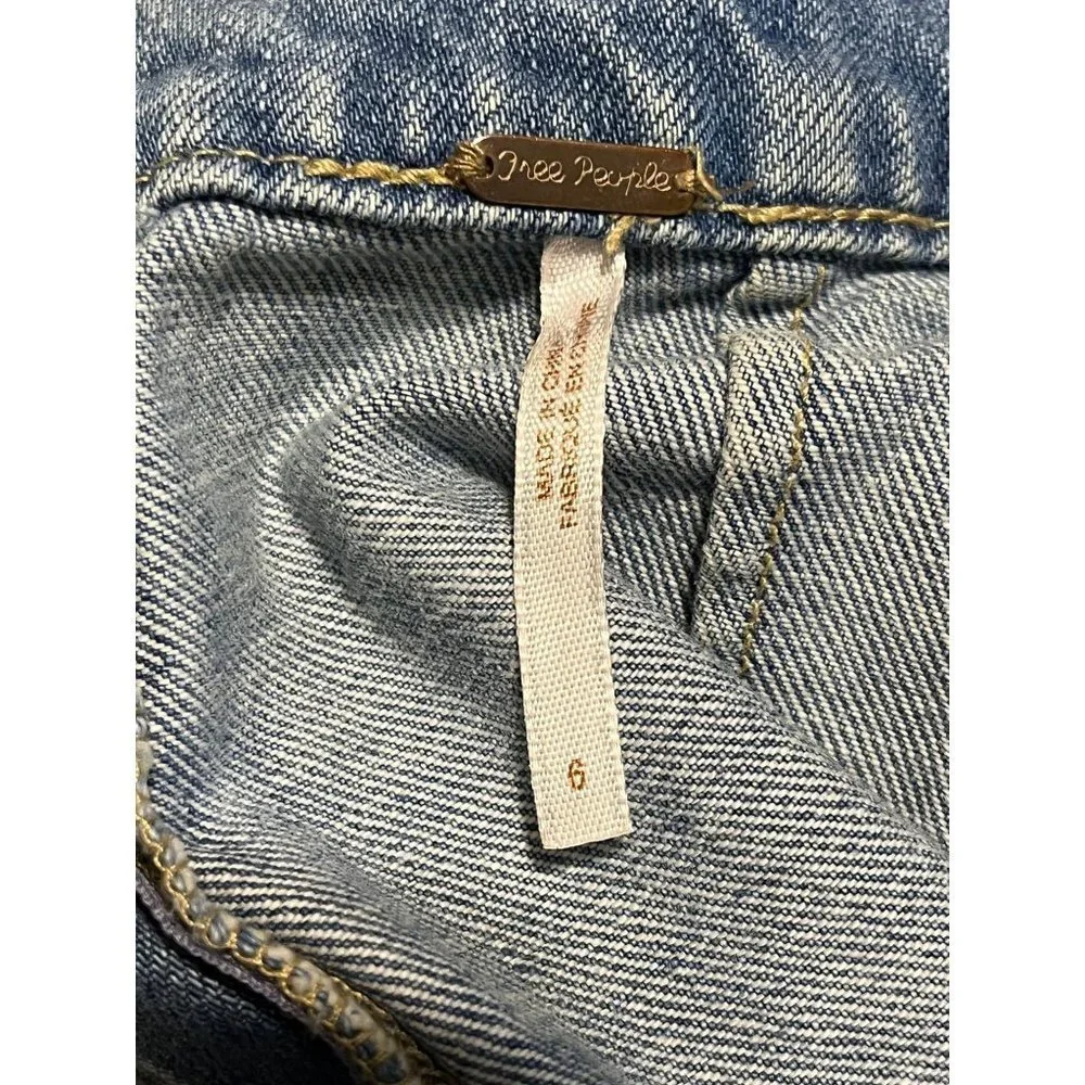 SIZE 6 FREE PEOPLE DENIM SKIRT - Picture 5 of 6